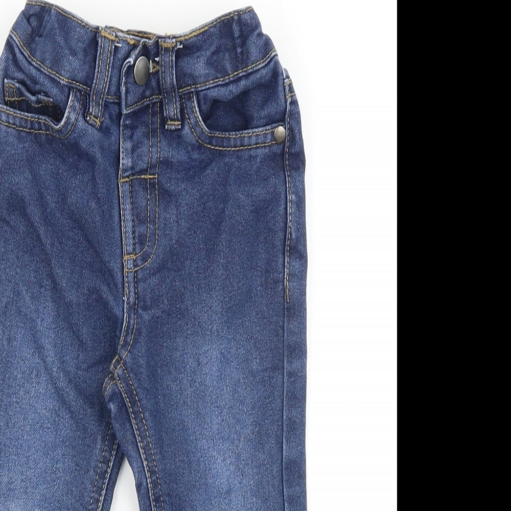 PEP&CO Baby Blue Cotton Jogger Jeans Size 18-24 Months L50 cm Zip