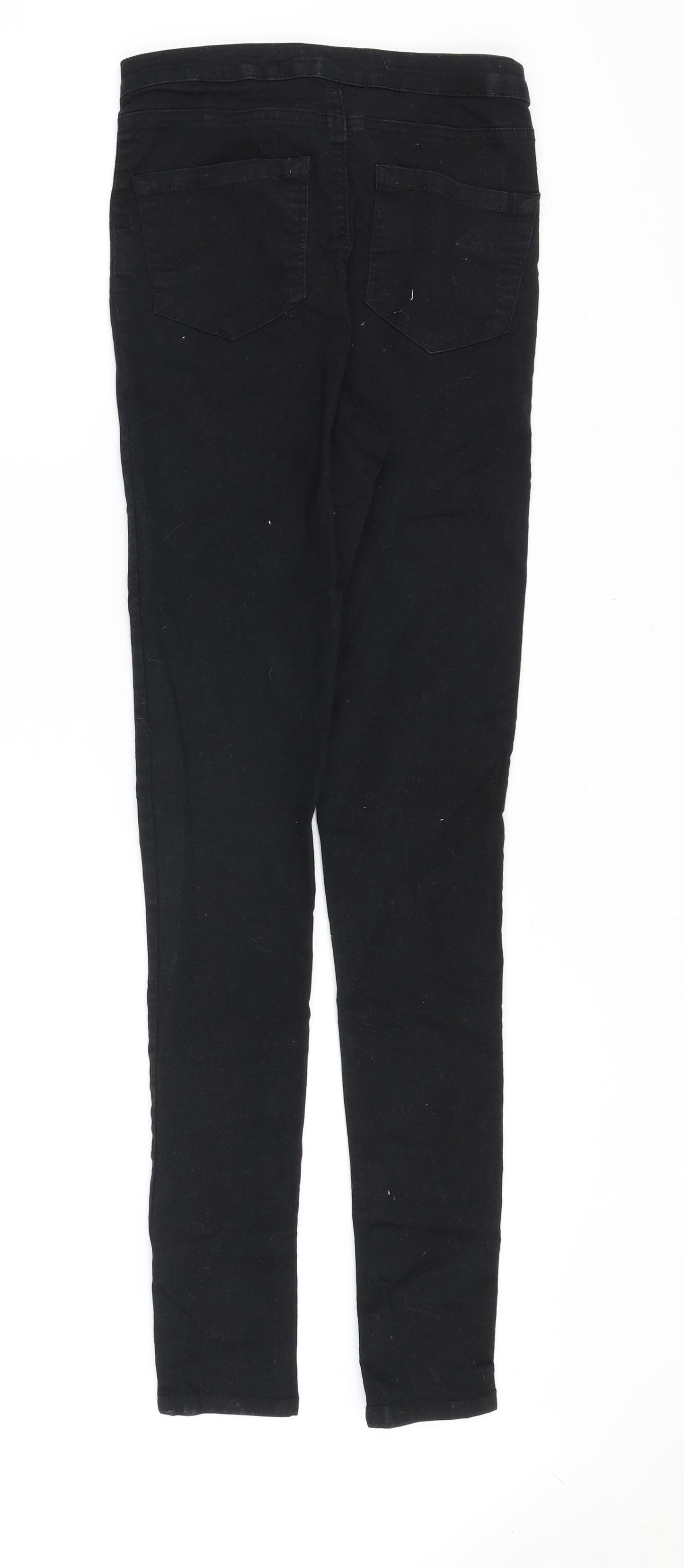 Denim & Co. Womens Black Cotton Skinny Jeans Size 10 Slim Zip