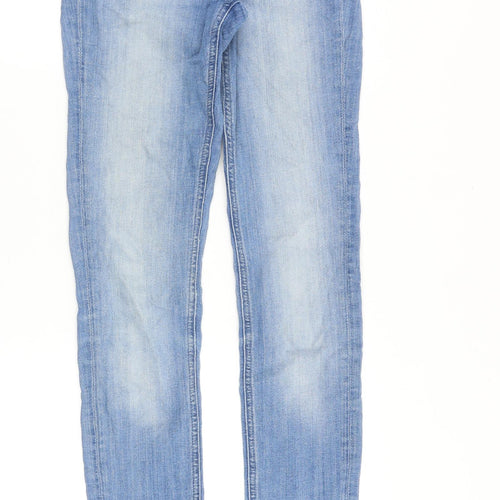 &Denim Womens Blue Cotton Skinny Jeans Size 26 in Slim Zip