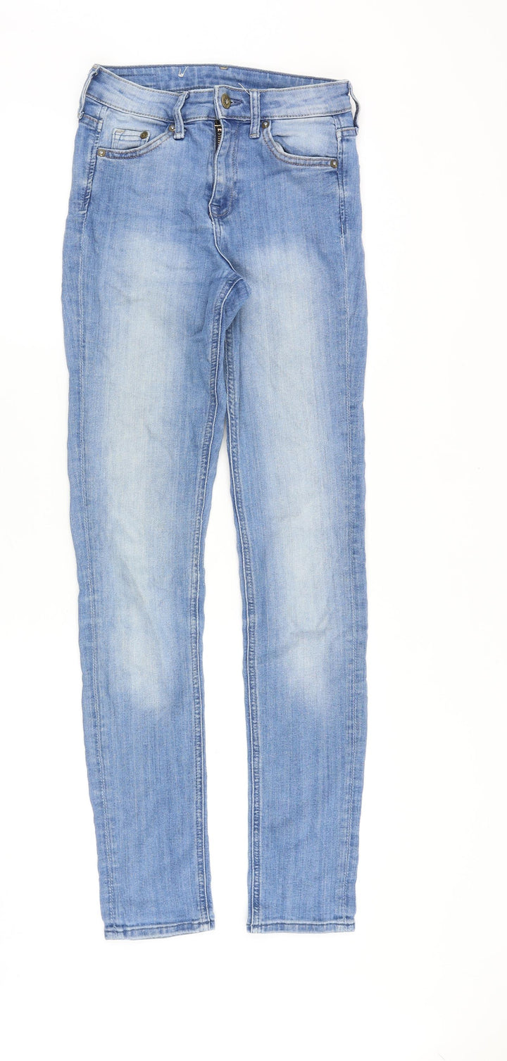 &Denim Womens Blue Cotton Skinny Jeans Size 26 in Slim Zip