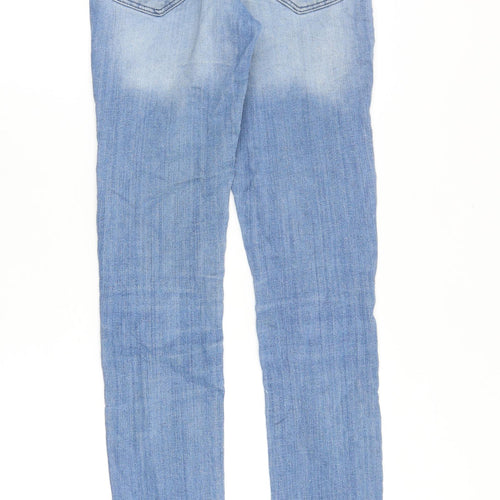 &Denim Womens Blue Cotton Skinny Jeans Size 26 in Slim Zip