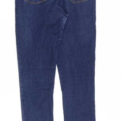 Denim & Co. Womens Blue Cotton Skinny Jeans Size 10 Regular Zip