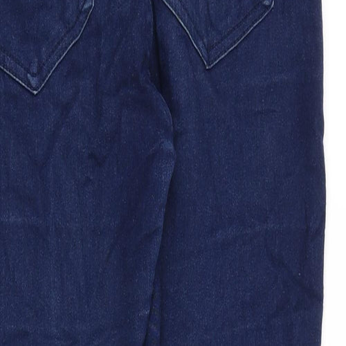 Pull&Bear Womens Blue Cotton Skinny Jeans Size 10 Slim Zip