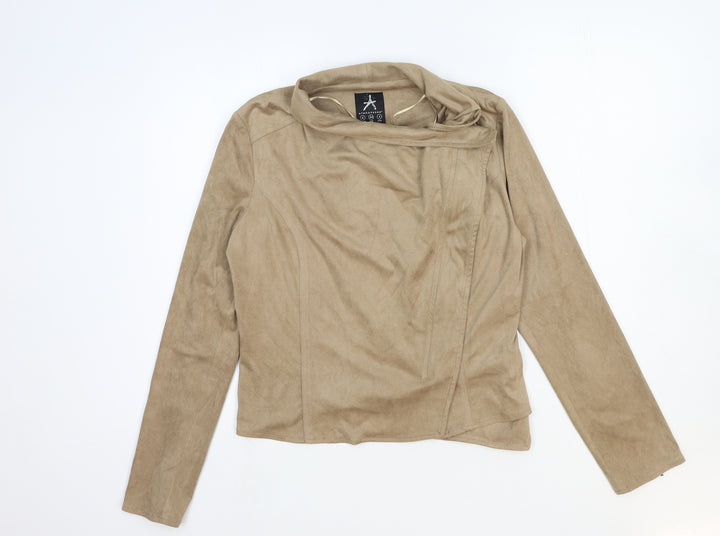 Atmosphere Womens Brown Biker Jacket Size 6 Zip