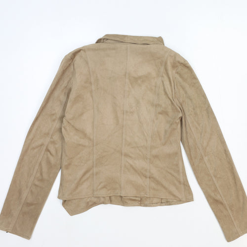 Atmosphere Womens Brown Biker Jacket Size 6 Zip