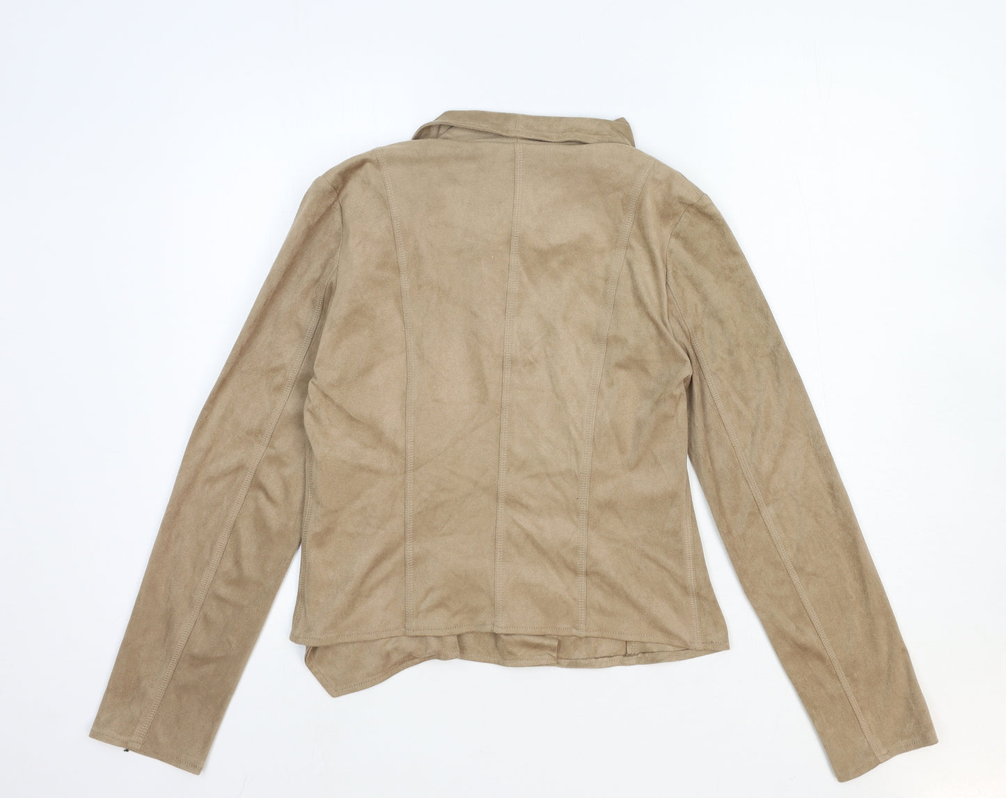 Atmosphere Womens Brown Biker Jacket Size 6 Zip
