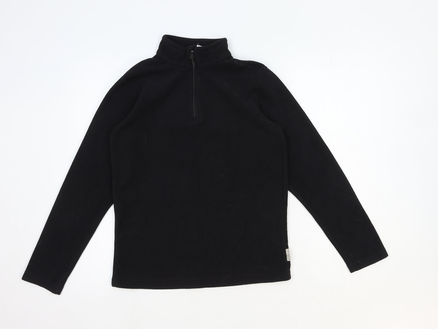 DECATHLON Boys Black Polyester Pullover Sweatshirt Size 14 Years Zip