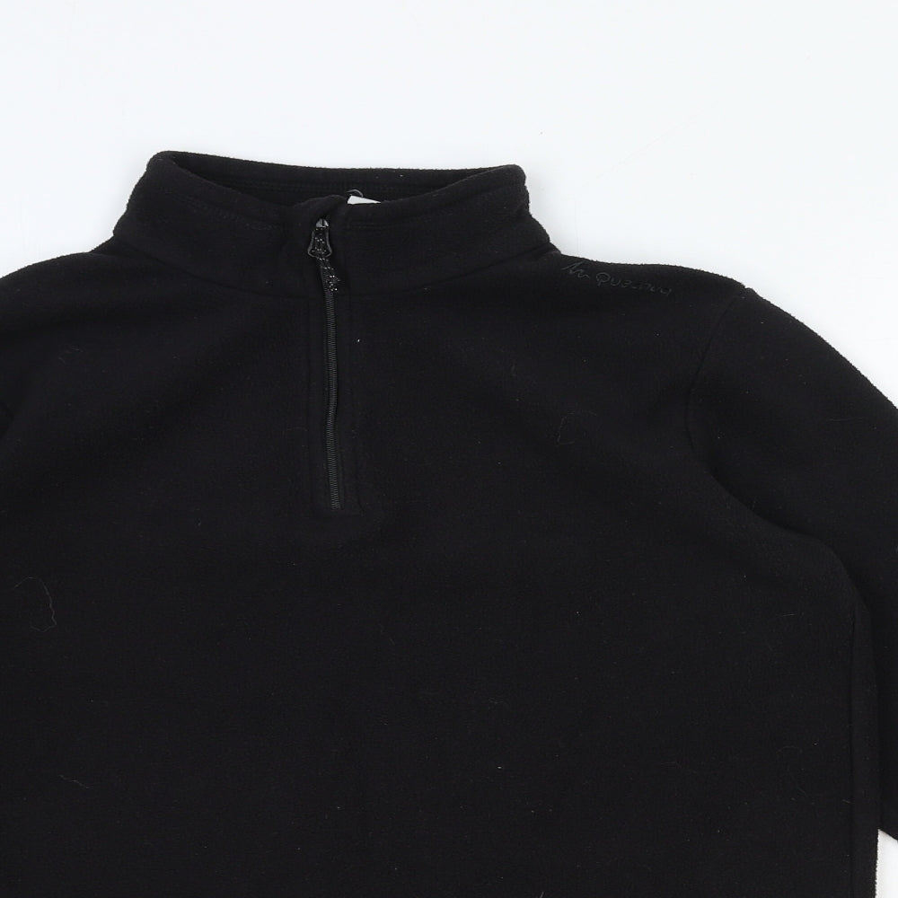 DECATHLON Boys Black Polyester Pullover Sweatshirt Size 14 Years Zip