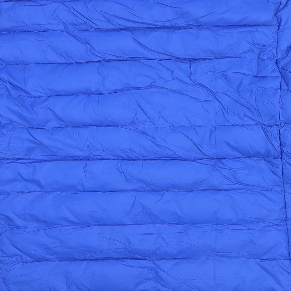 Marks and Spencer Womens Blue Quilted Jacket Size 14 Zip