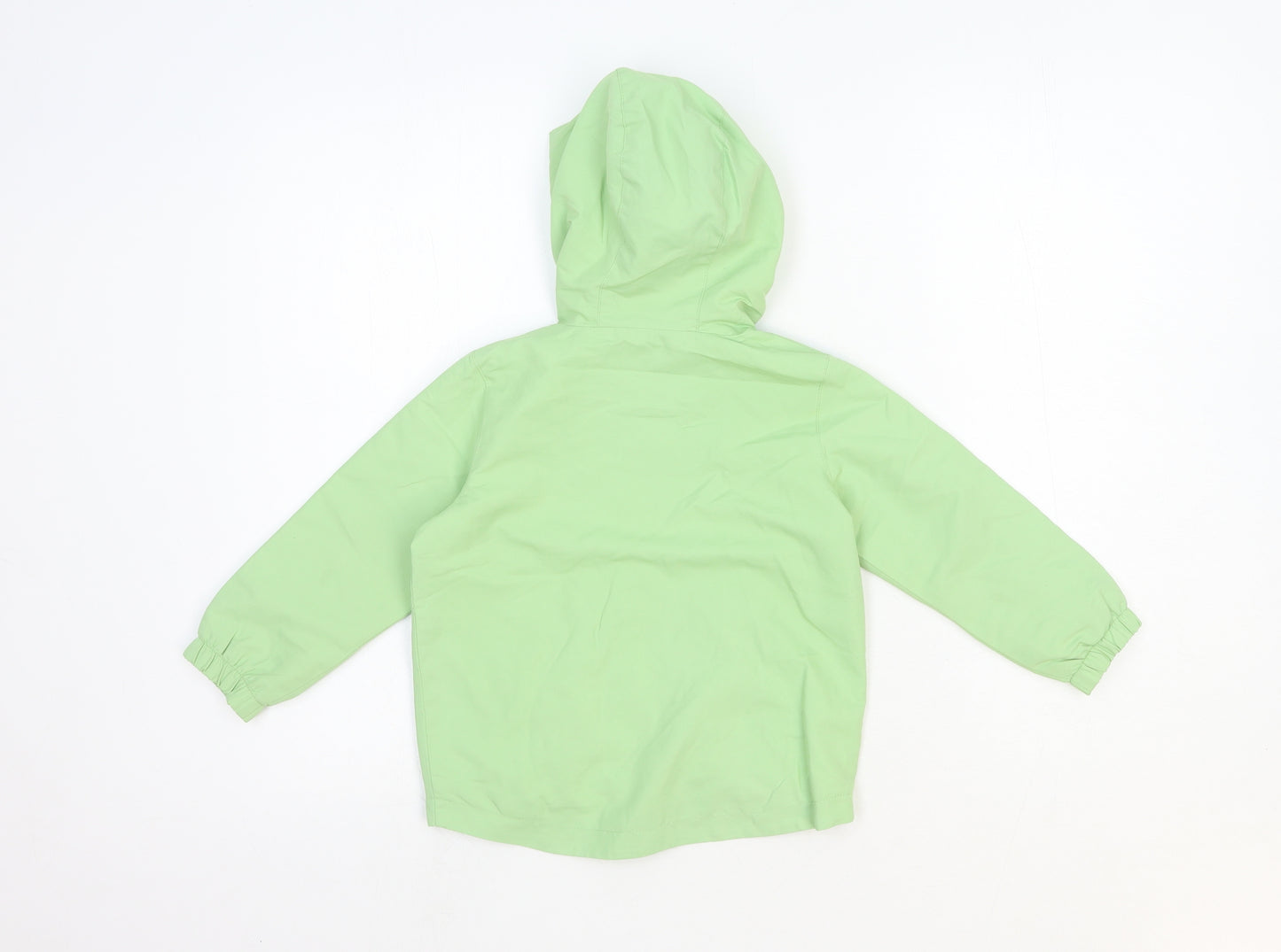 John Lewis Boys Green Rain Coat Coat Size 2-3 Years Zip