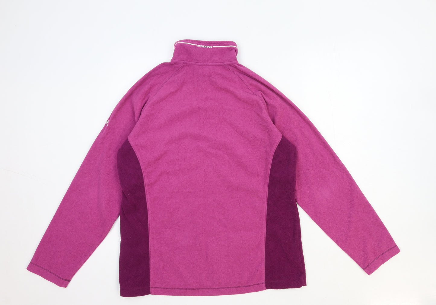 Craghoppers Womens Pink Polyester Pullover Sweatshirt Size 14 Zip