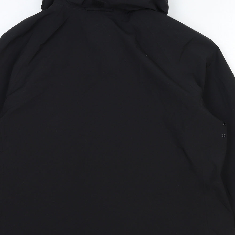 Good Move Womens Black Rain Coat Coat Size 16 Zip