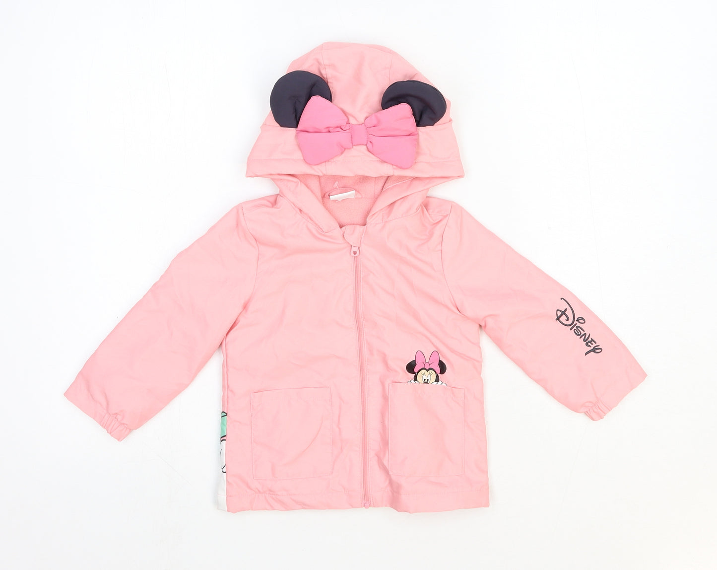 Disney Baby Girls Pink Basic Jacket Jacket Size 12-18 Months Zip - Minnie Mouse