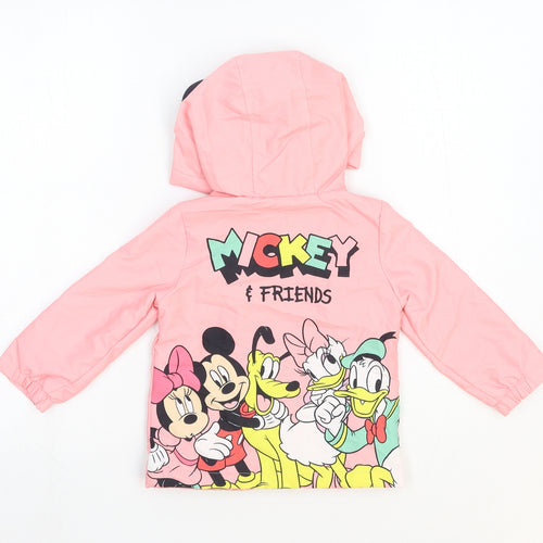 Disney Baby Girls Pink Basic Jacket Jacket Size 12-18 Months Zip - Minnie Mouse