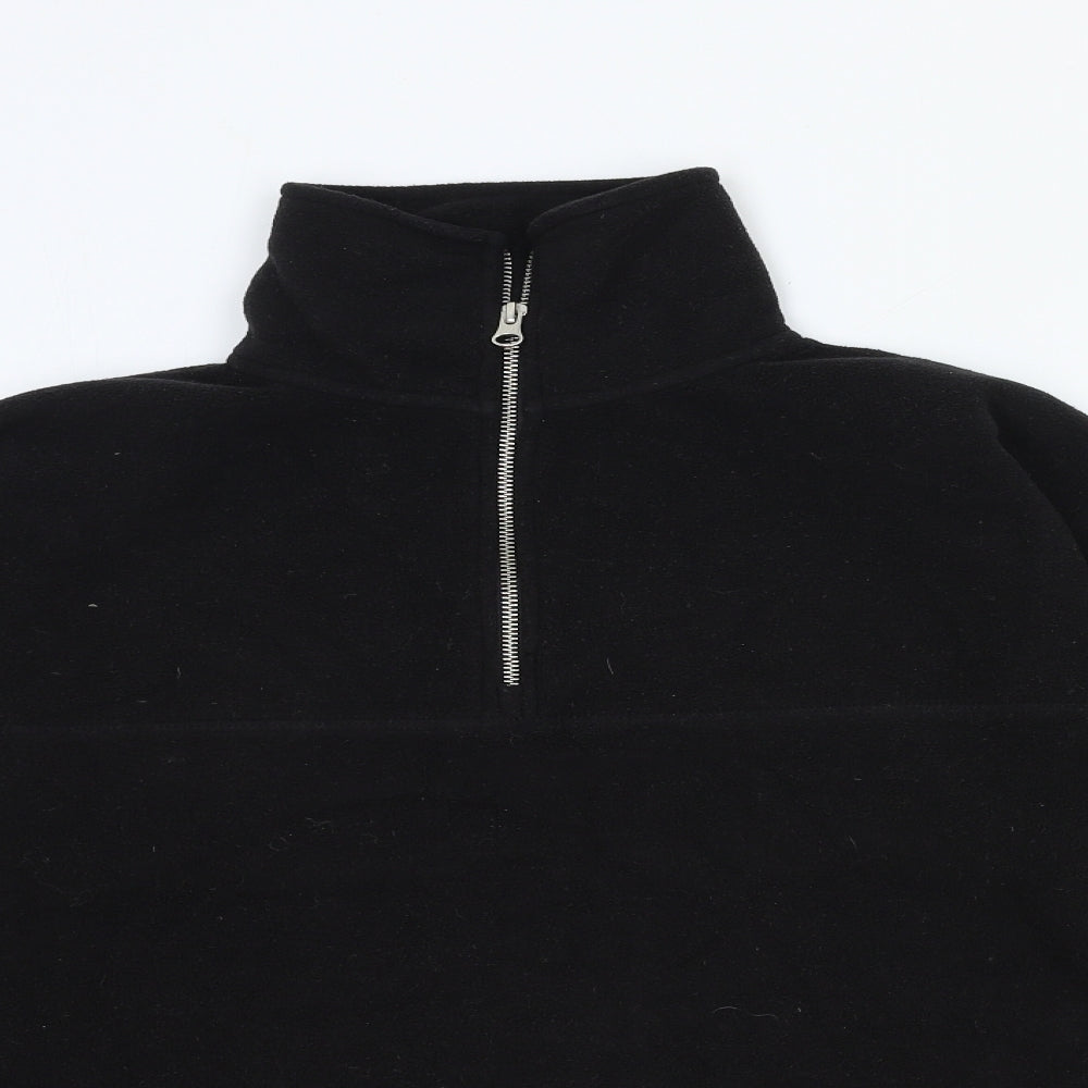 George Womens Black Polyester Pullover Sweatshirt Size 12 Zip