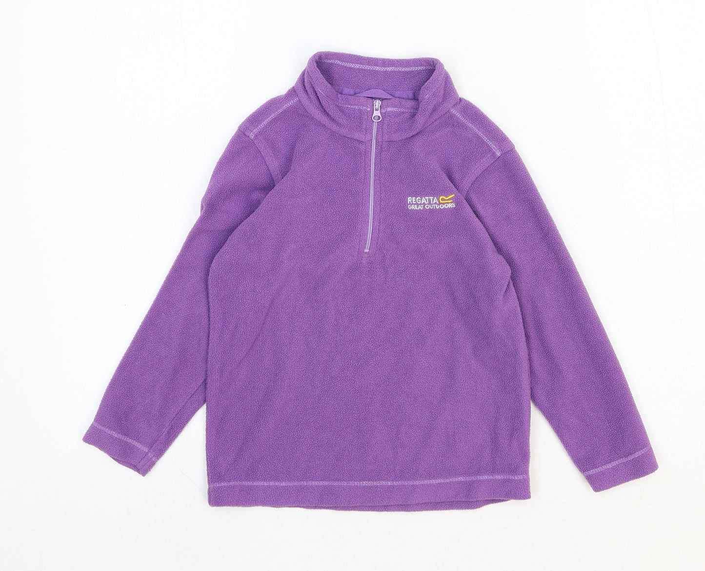 Regatta Girls Purple Polyester Pullover Sweatshirt Size 3-4 Years Zip