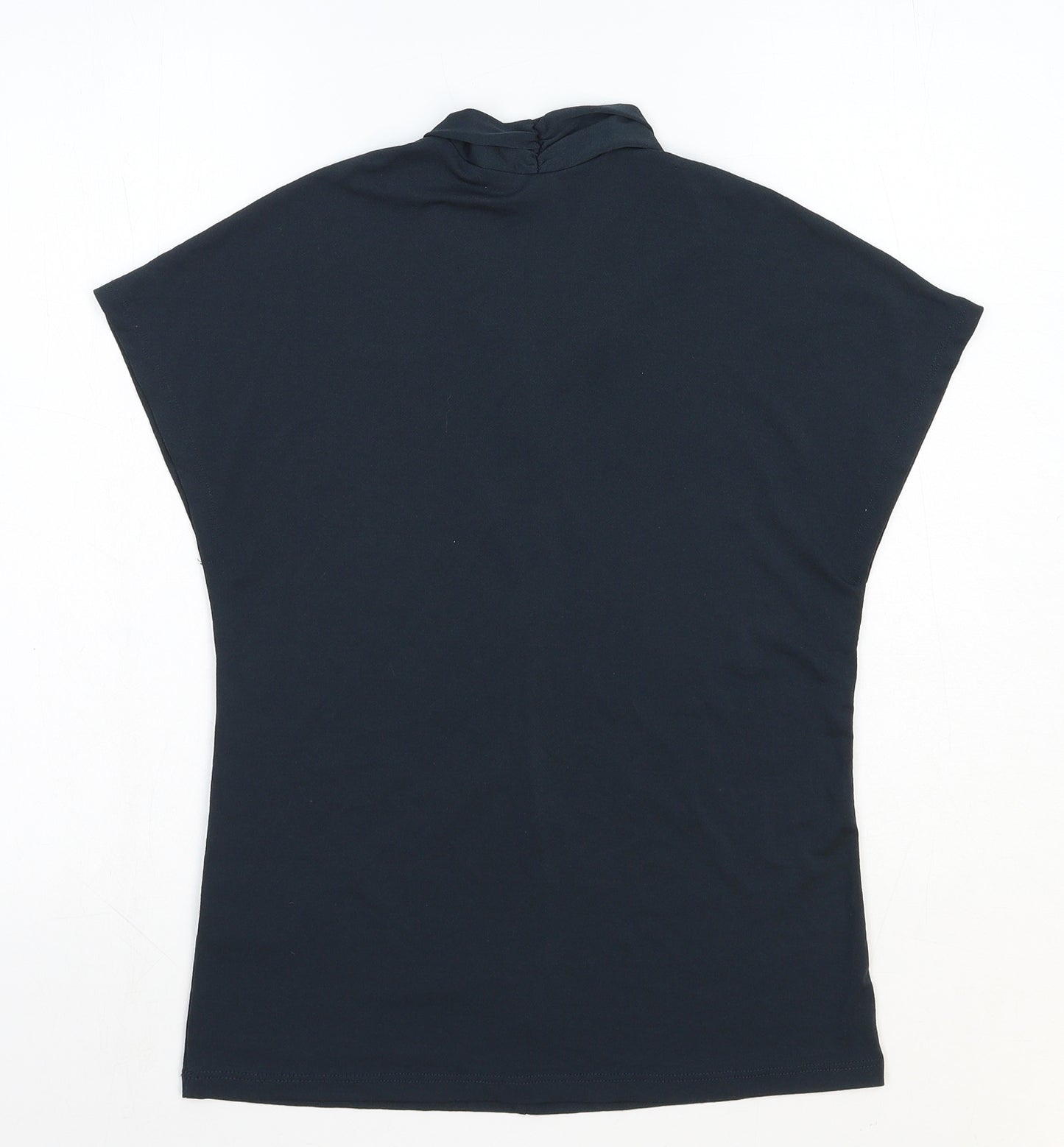 H&M Womens Green Polyester Basic T-Shirt Size XS V-Neck