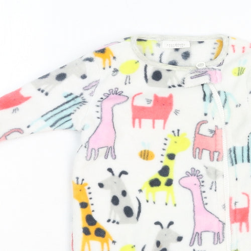 NEXT Baby Multicoloured Geometric Polyester Babygrow One-Piece Size 0-3 Months Zip - Cute Animals Print