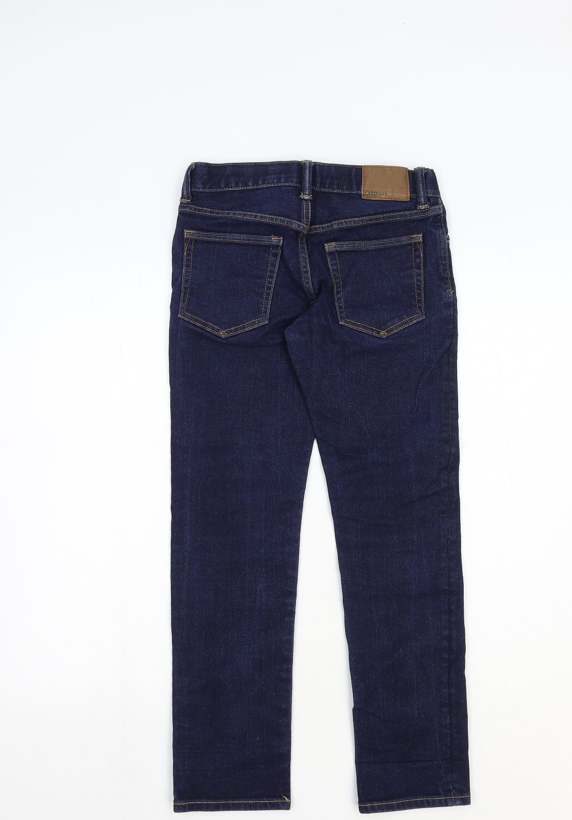 Gap Girls Blue Cotton Straight Jeans Size 10 Years Regular Zip