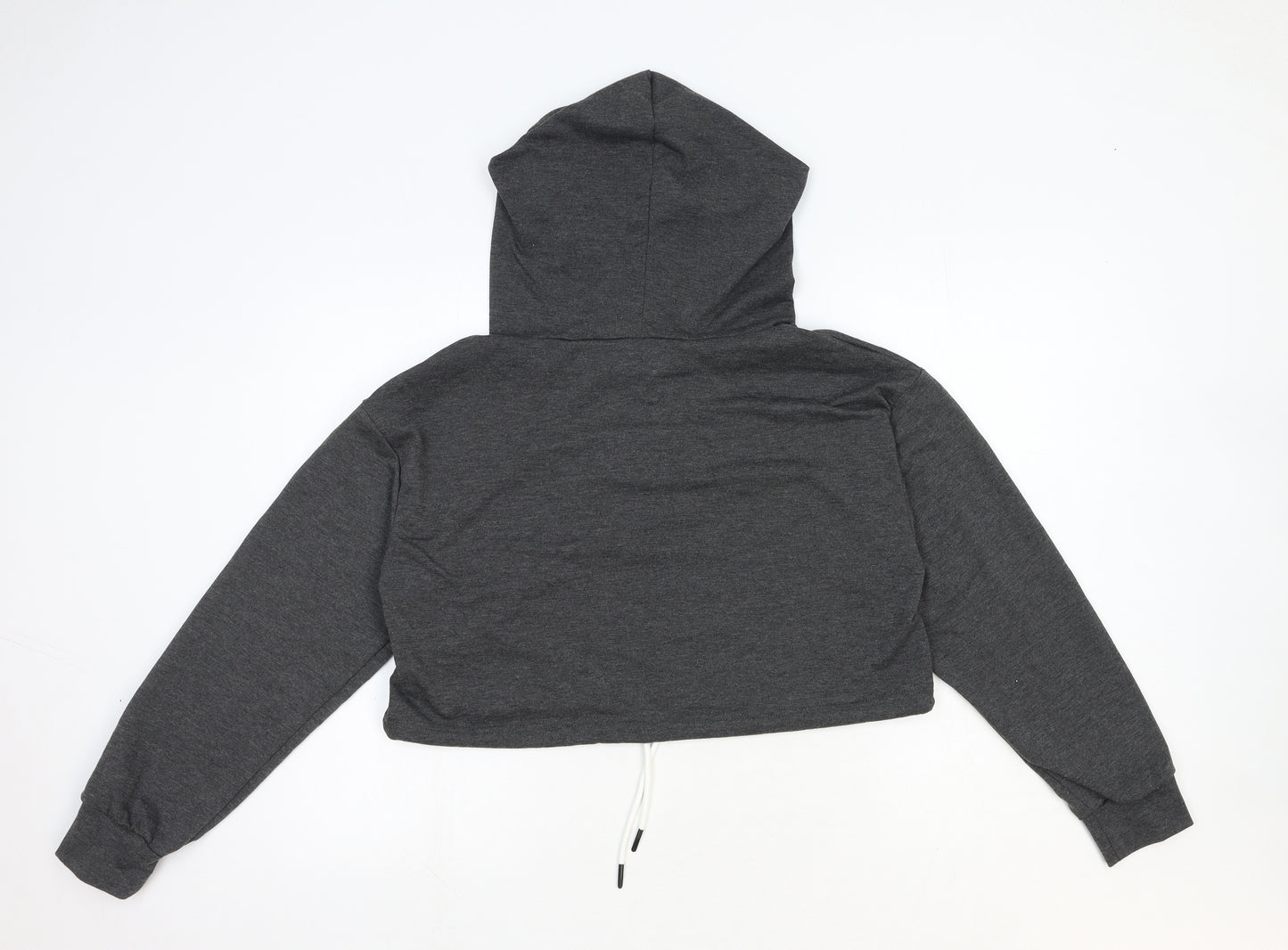 SheIn Womens Grey Cotton Pullover Hoodie Size M Pullover - Butterfly Detail