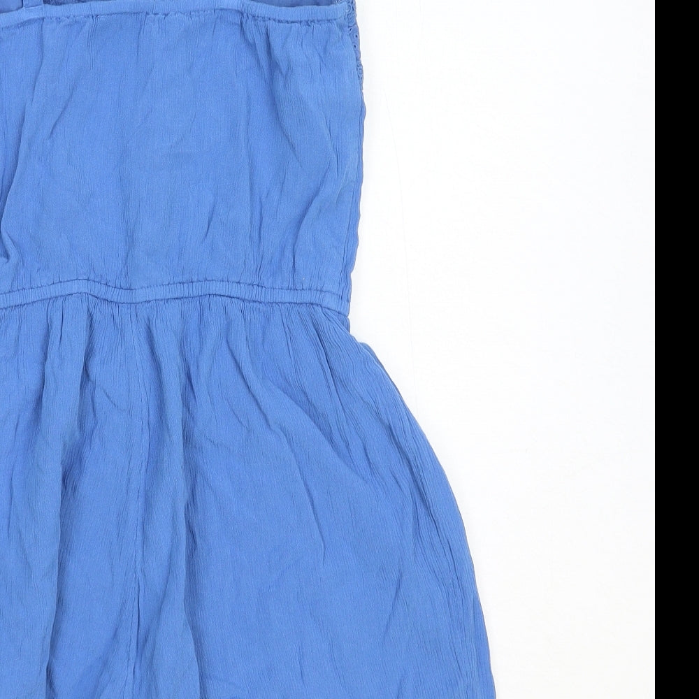 NEXT Girls Blue Cotton Playsuit One-Piece Size 11 Years Pullover