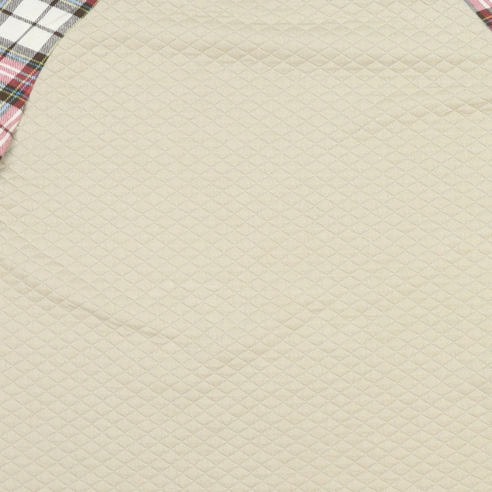 SheIn Womens Beige Plaid Polyester Pullover Sweatshirt Size L Pullover