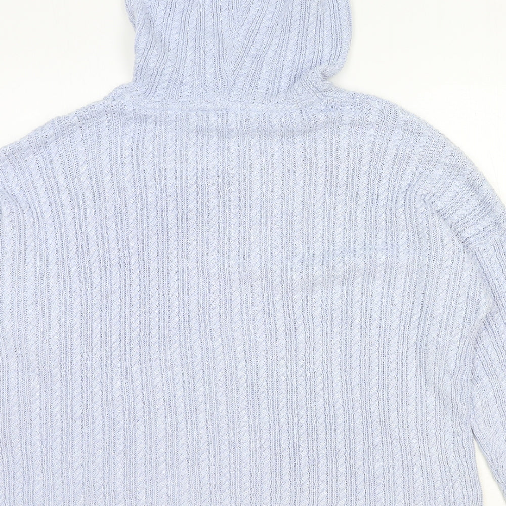 Christian Siriano Womens Blue Cotton Pullover Hoodie Size XL Pullover