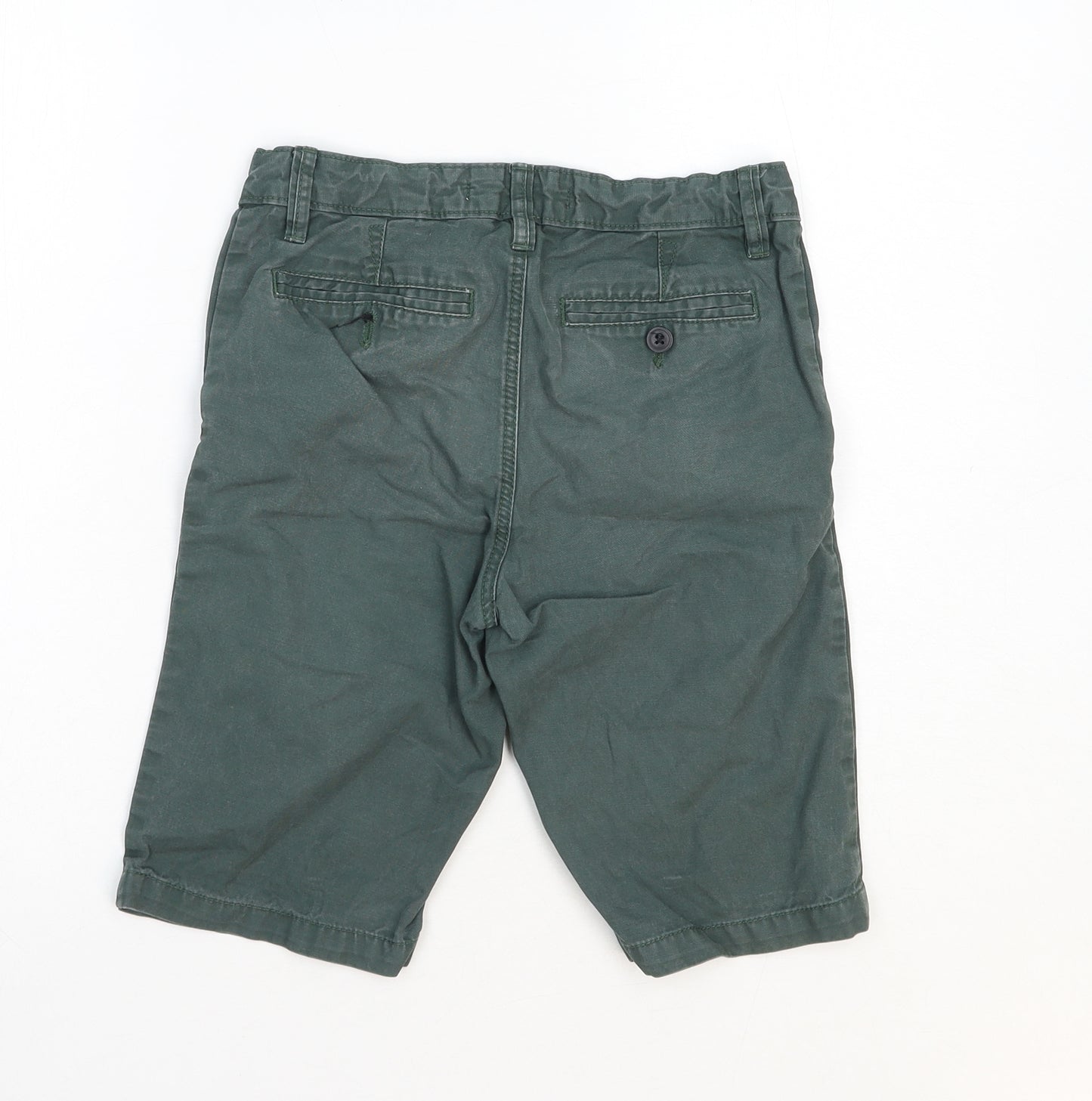 H&M Boys Green Cotton Chino Shorts Size 9-10 Years Regular