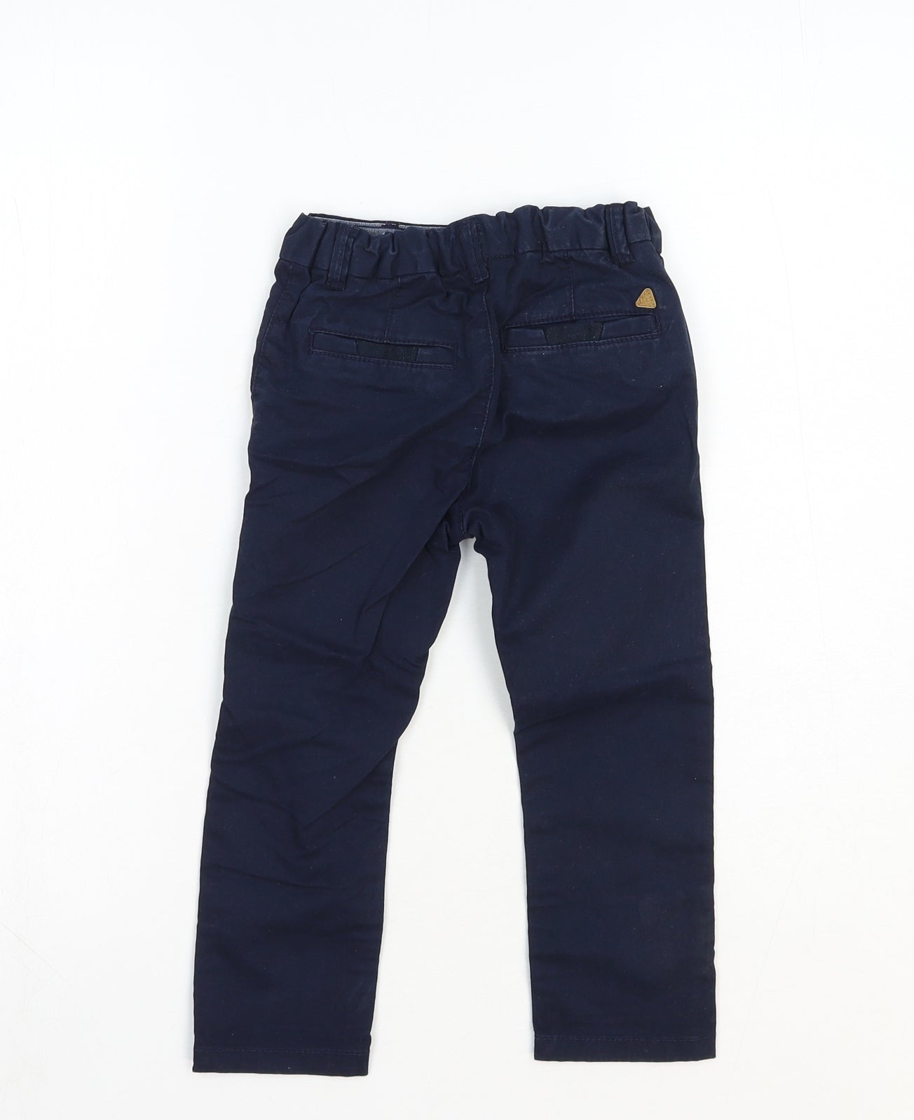 NEXT Boys Blue Cotton Jogger Trousers Size 18-24 Months L50 cm Button