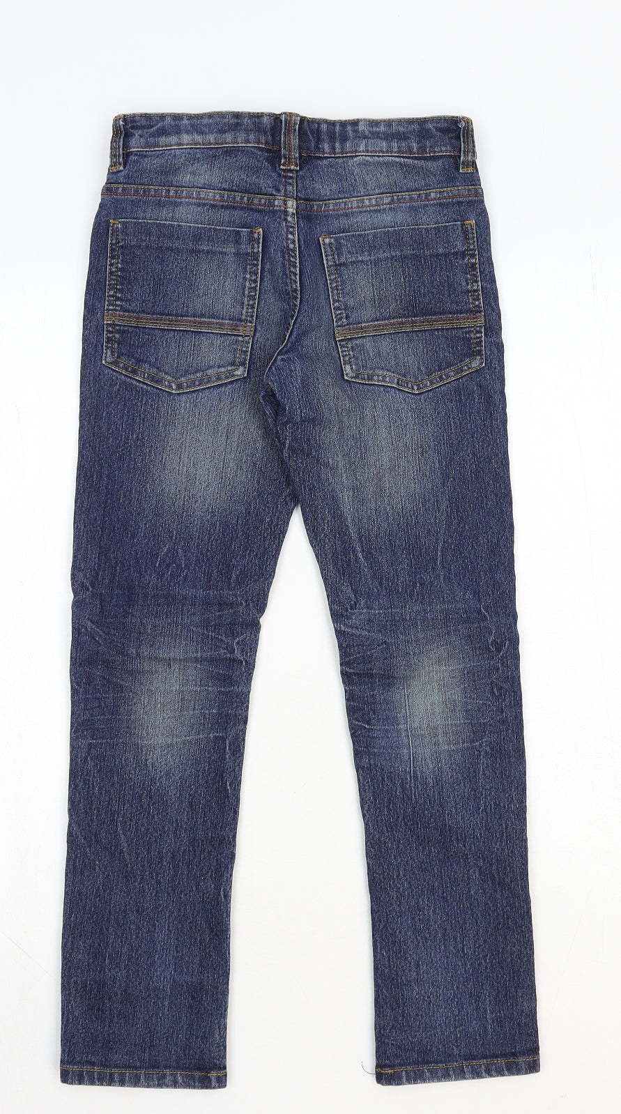 NEXT Boys Blue Cotton Straight Jeans Size 9 Years Regular Zip