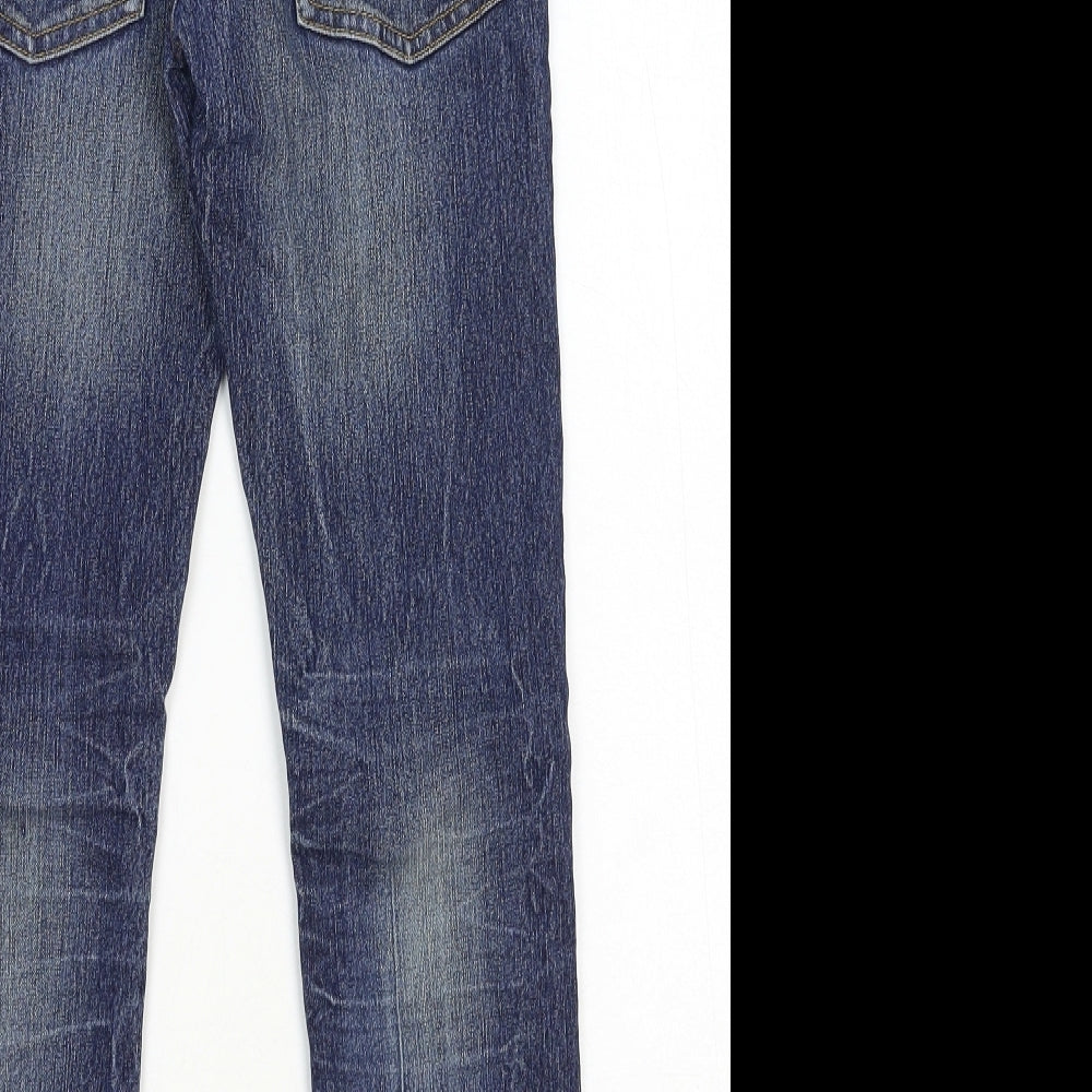 NEXT Boys Blue Cotton Straight Jeans Size 9 Years Regular Zip