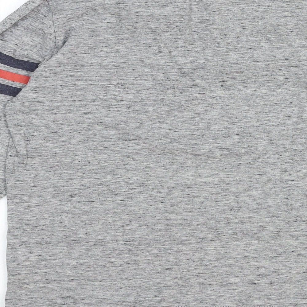H&M Boys Grey Cotton Basic T-Shirt Size 6-7 Years Round Neck Pullover - Mickey Mouse