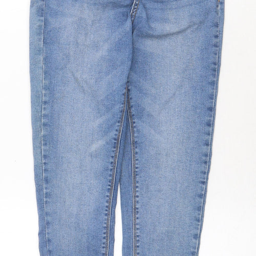 Denim & Co. Womens Blue Cotton Skinny Jeans Size 12 Regular Zip