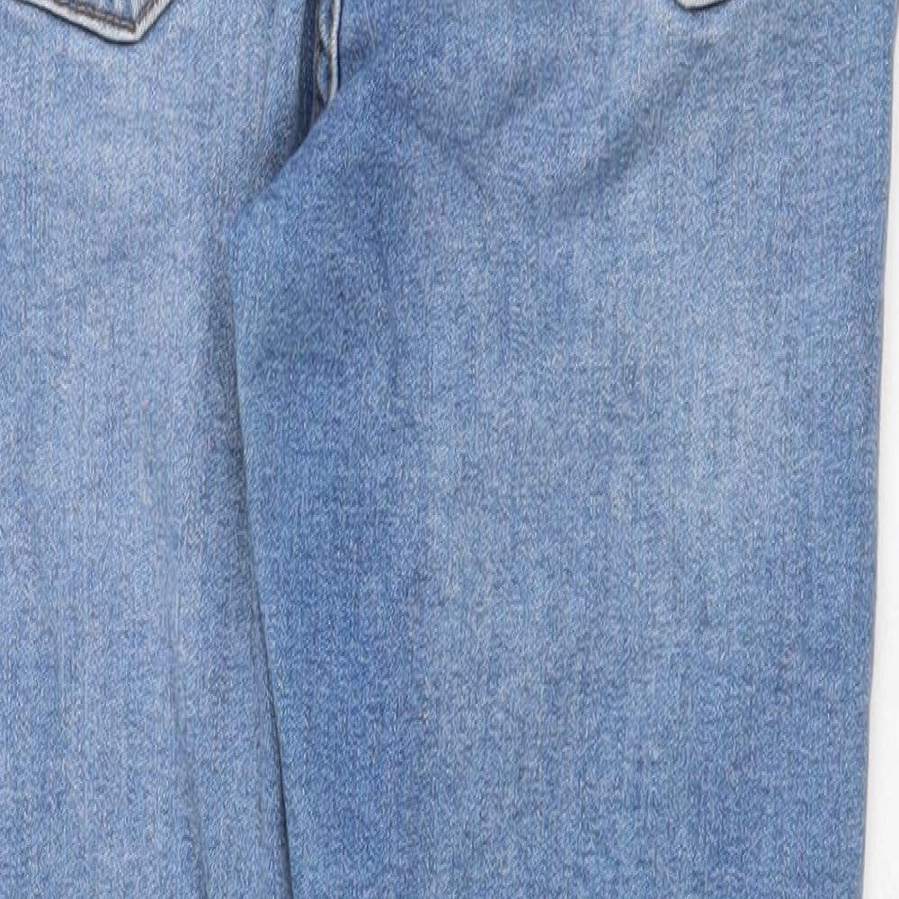 Denim & Co. Womens Blue Cotton Skinny Jeans Size 12 Regular Zip