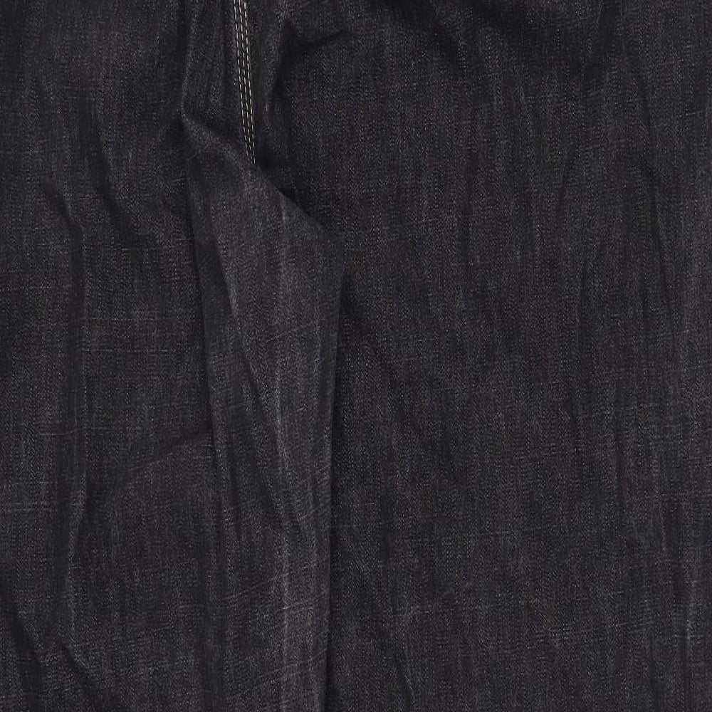 East Coast Womens Grey Cotton Straight Jeans Size 30 Regular Zip