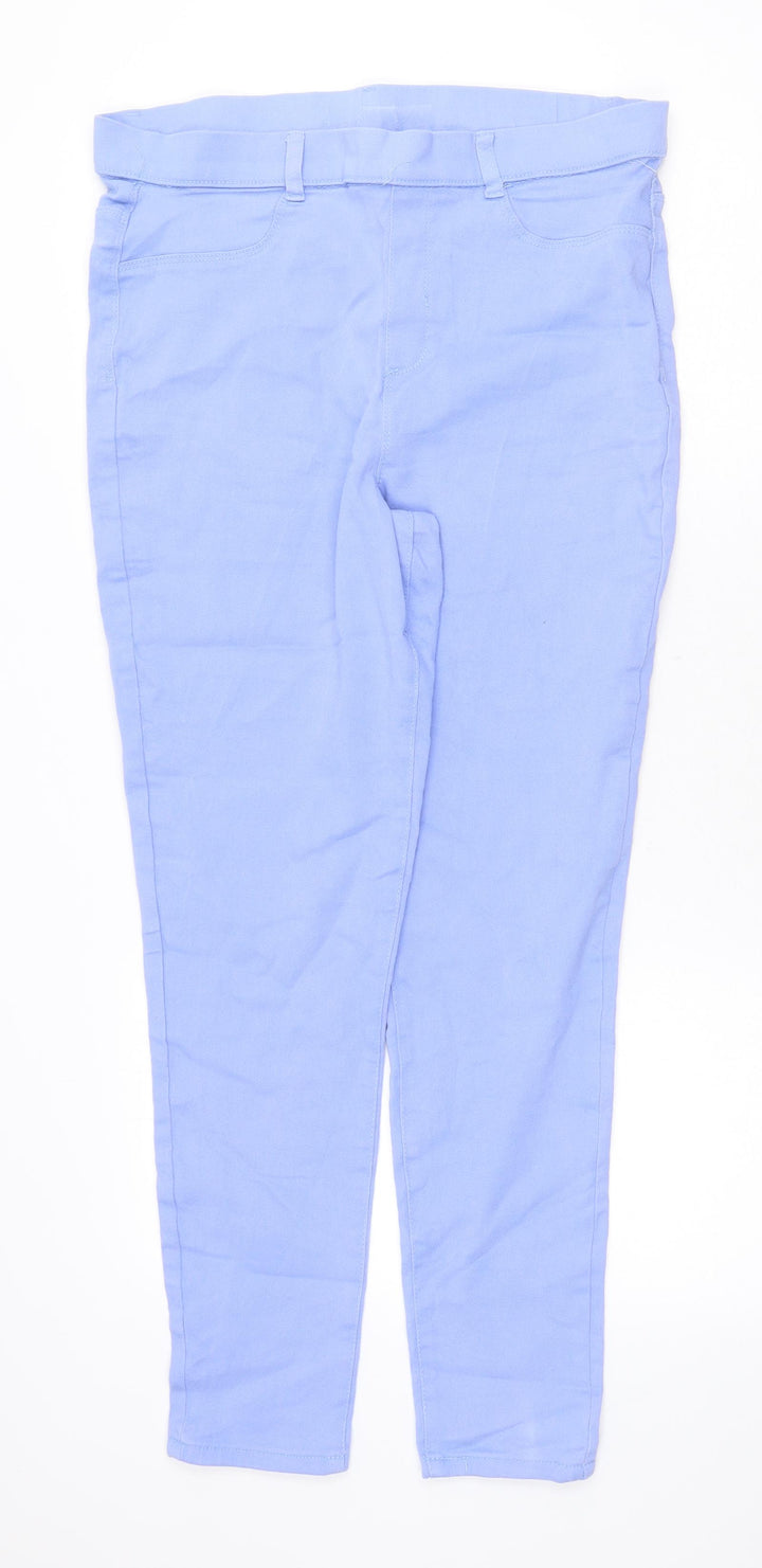 Preworn Womens Purple Cotton Jegging Jeans Size 34 in Regular Zip
