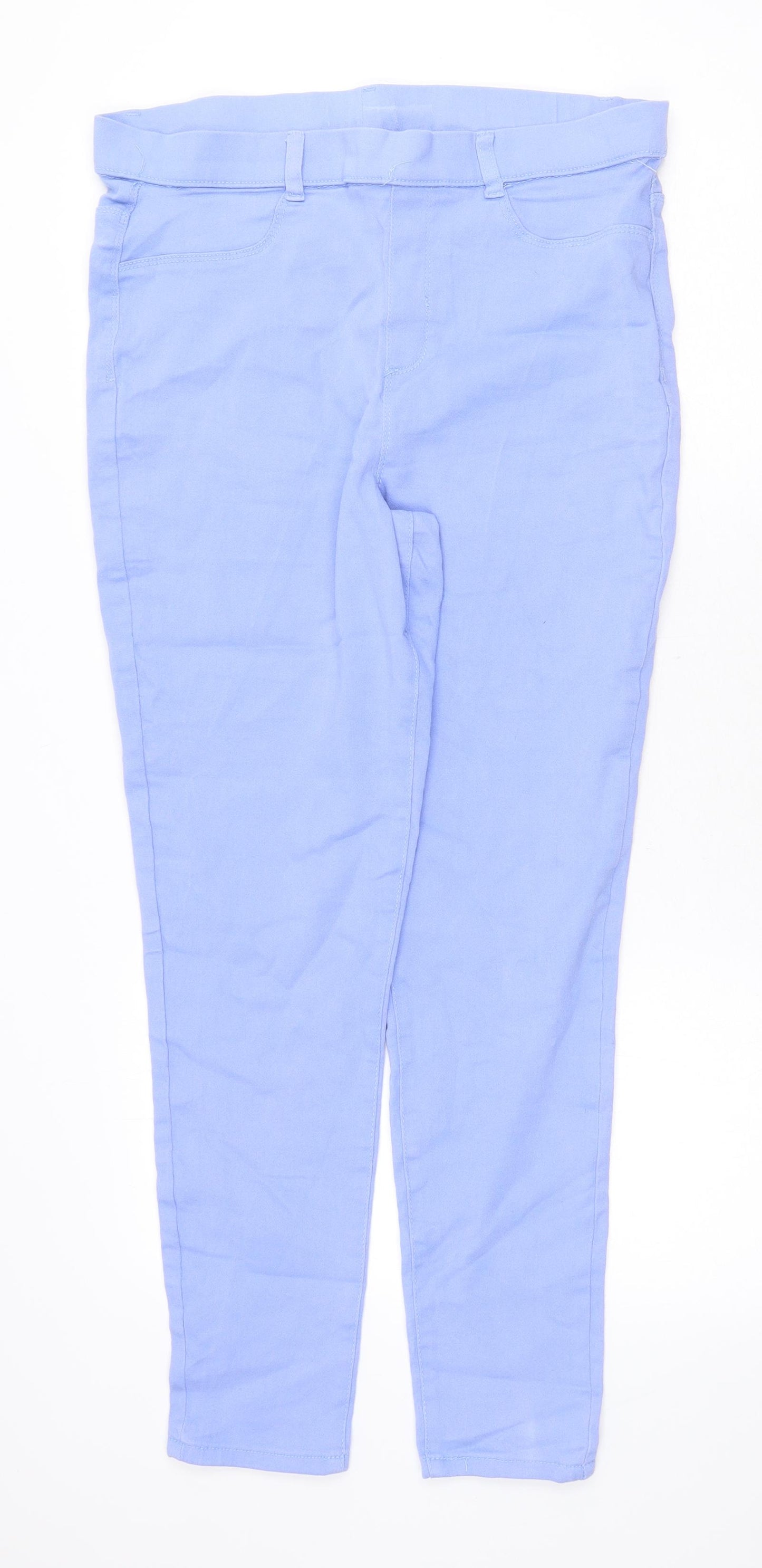 Preworn Womens Purple Cotton Jegging Jeans Size 34 in Regular Zip