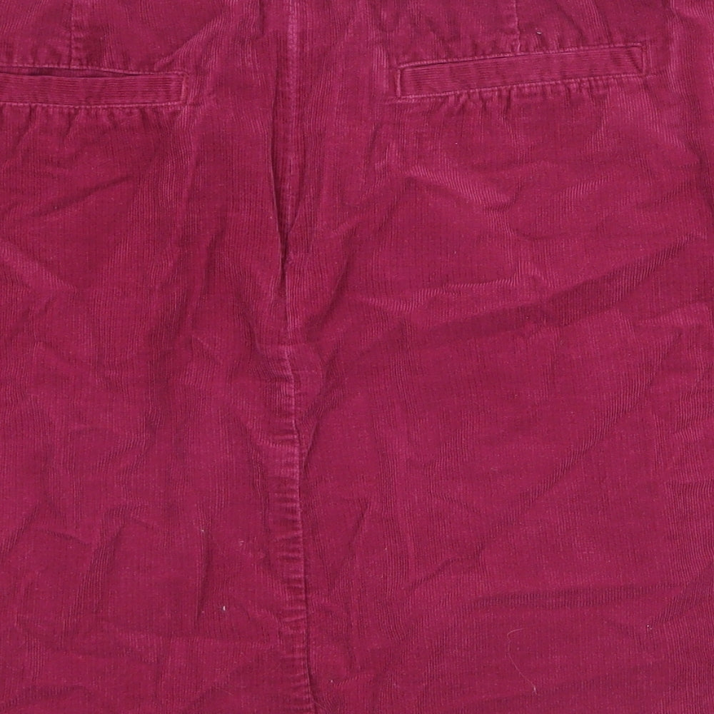 Laura Ashley Womens Purple Cotton Swing Skirt Size 12 Zip