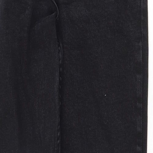 Topshop Womens Black Cotton Skinny Jeans Size 28 in Regular Zip