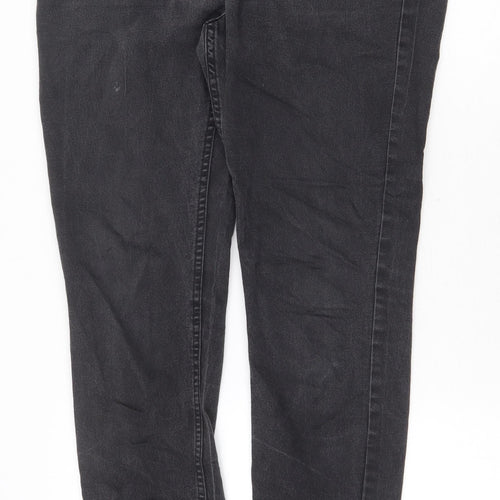 Papaya Womens Grey Cotton Skinny Jeans Size 14 Regular