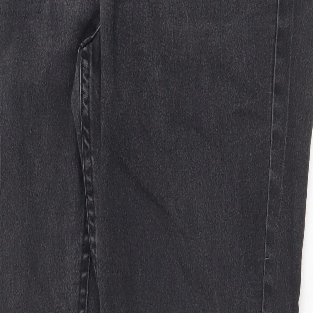 Papaya Womens Grey Cotton Skinny Jeans Size 14 Regular