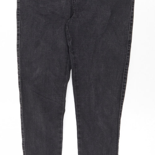 New Look Womens Grey Cotton Skinny Jeans Size 10 Regular Zip