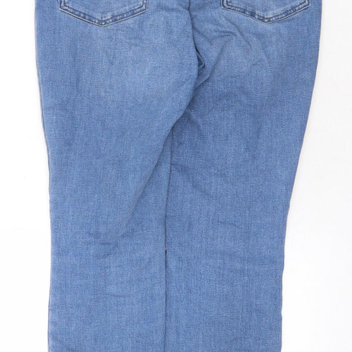Denim & Co. Womens Blue Cotton Skinny Jeans Size 10 Regular Zip
