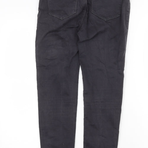 Dorothy Perkins Womens Grey Cotton Skinny Jeans Size 8 Regular Zip