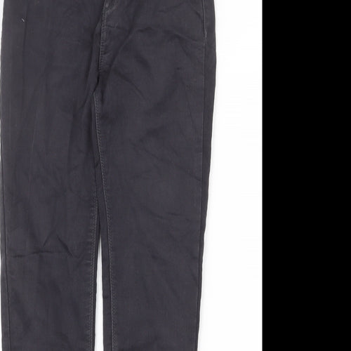 Dorothy Perkins Womens Grey Cotton Skinny Jeans Size 8 Regular Zip