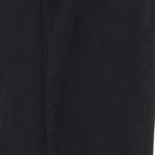 Pull&Bear Womens Black Cotton Skinny Jeans Size 8 Regular Zip