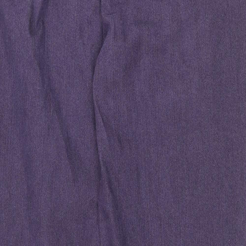Per Una Womens Purple Cotton Bootcut Jeans Size 14 Regular Zip