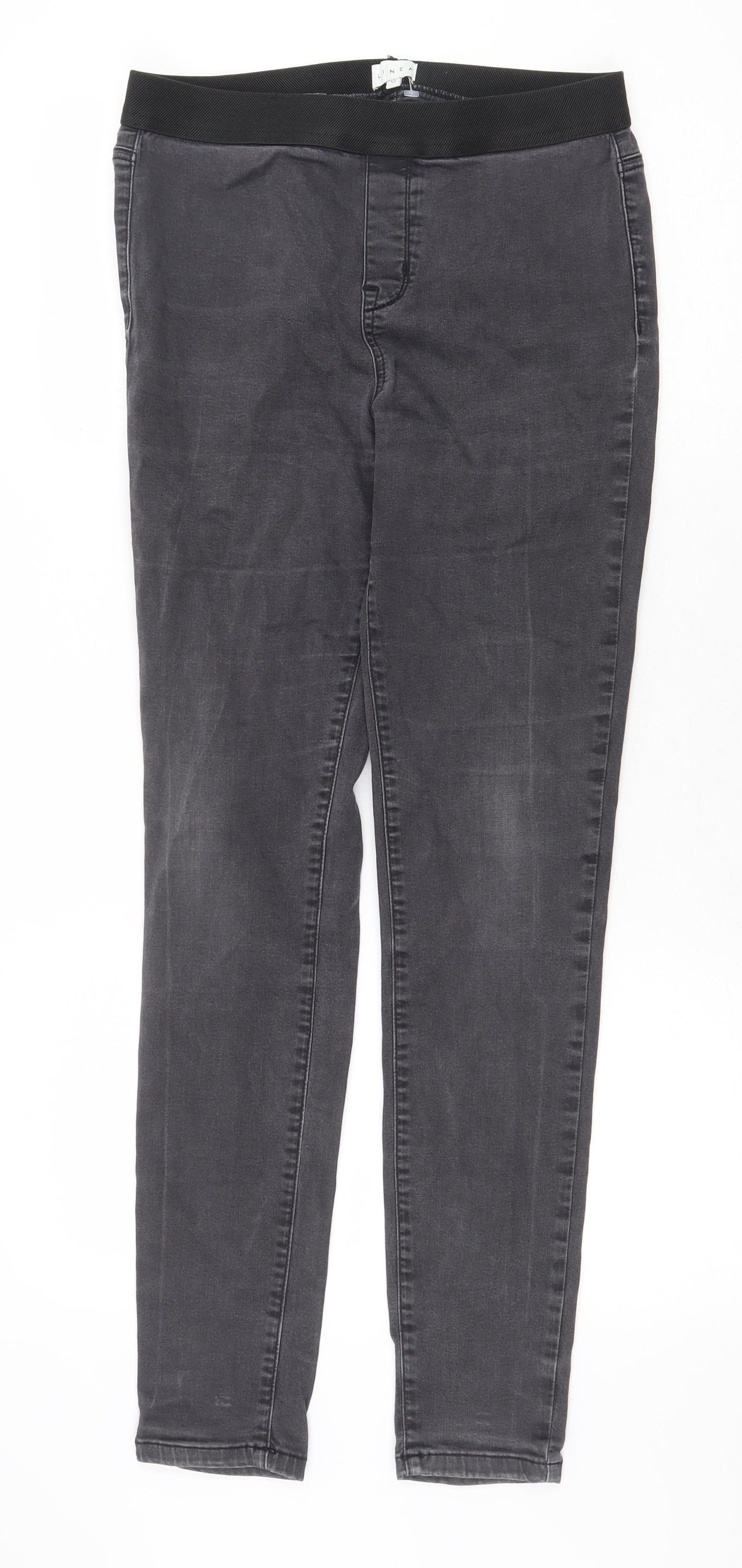 Linea Womens Grey Cotton Jegging Jeans Size 12 Regular