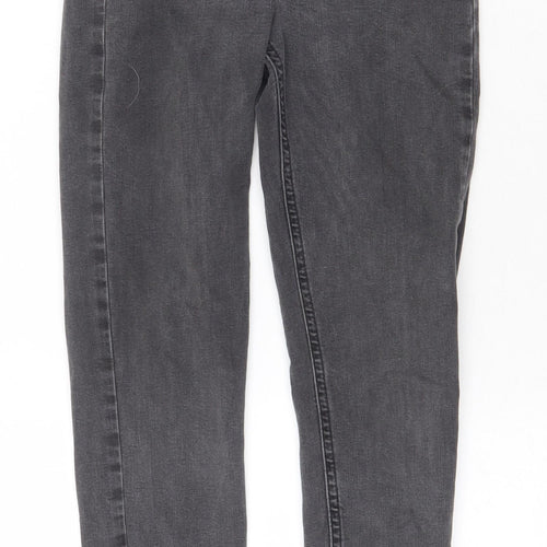 Topshop Womens Grey Cotton Skinny Jeans Size 26 in Regular Zip
