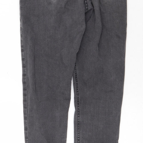 Topshop Womens Grey Cotton Skinny Jeans Size 26 in Regular Zip